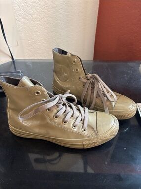 Converse High-Top Sneakers in Tan